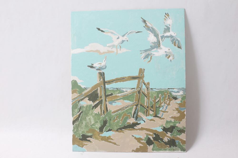 Seagulls Coastal Landscape Paint by Numbers 10x8" ~ 260909-WH 1147